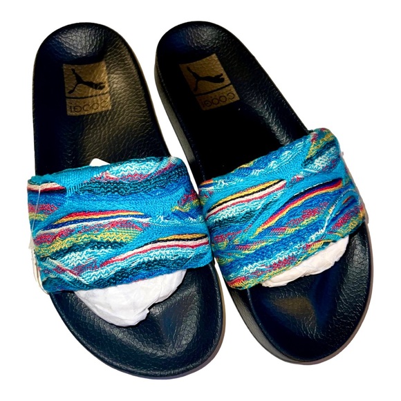 NWT Puma Black 7.5-Island Paradise-Leadcat Coogi Multi Wn’s Slides/Sandals - Picture 2 of 7